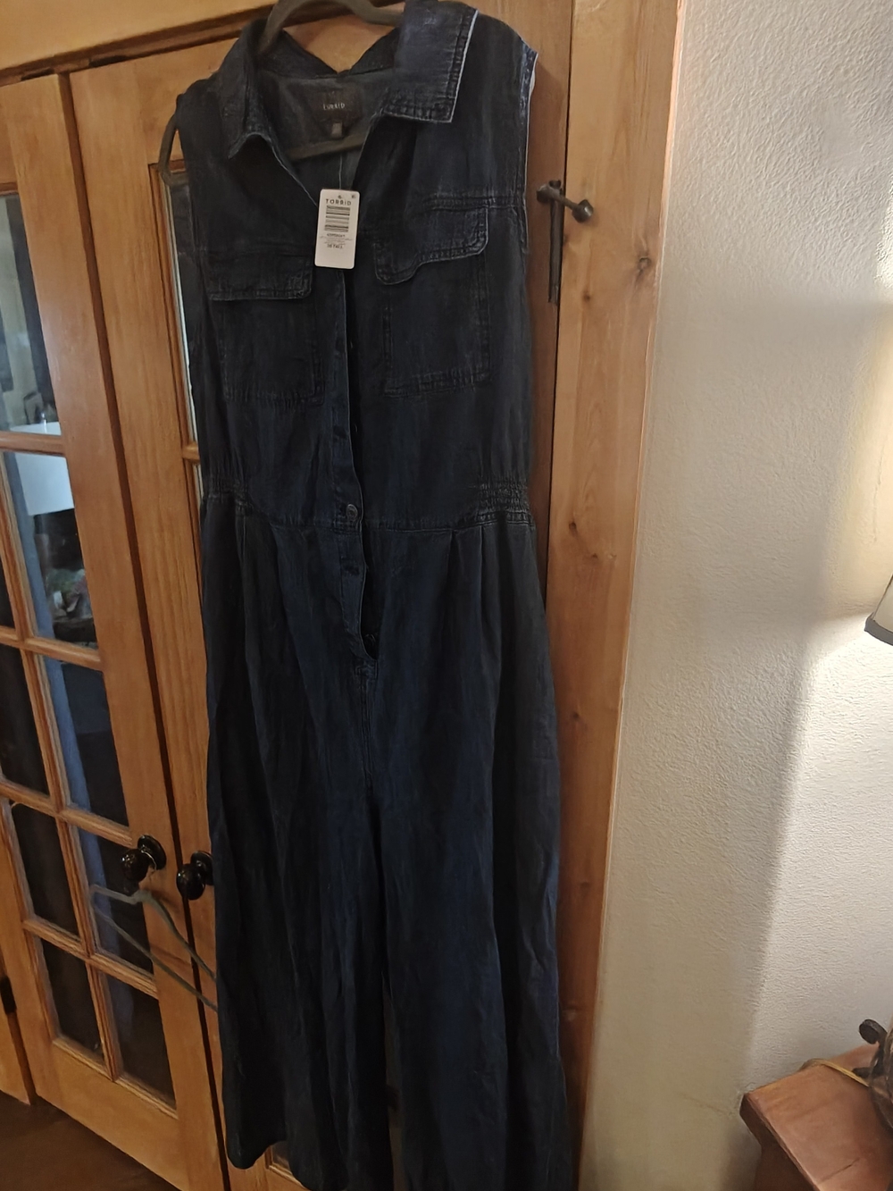 torrid Dark Indigo Wide-Leg Denim Jumpsuit